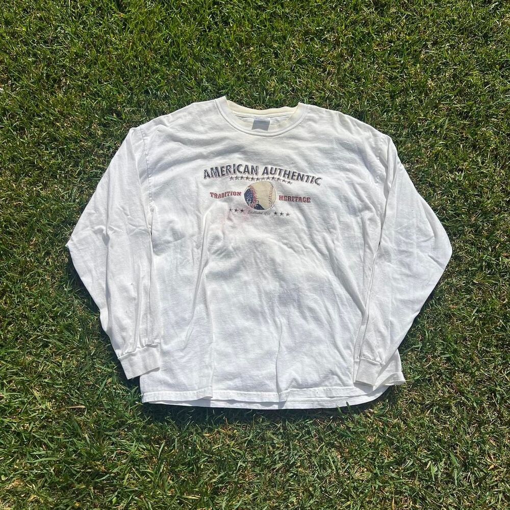 American Authentic y2k tee long sleeve 2000s mens size xl